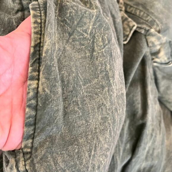 Rhea Joggers Women's Size Small Green Acid Wash Harem Style Drawstring Cuffed - Picture 5 of 9